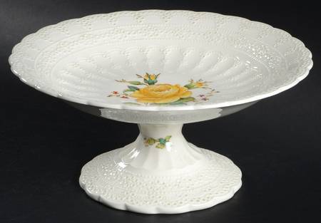 Billingsley Rose Yellow (Jewel) Round Compote (Height X Width)