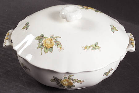 Billingsley Rose Yellow (Mansard) Mini Round Covered Vegetable