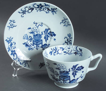 Blue Bowpot All Blue (Fine Newstone) London Shape Oversized Cup & Saucer Set