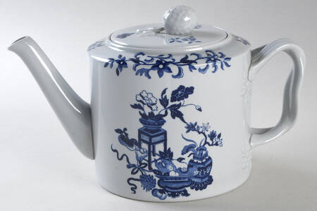 Blue Bowpot All Blue (Fine Newstone) Teapot & Lid