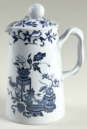 Blue Bowpot All Blue (Fine Newstone) Mini Coffee Pot & Lid