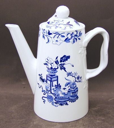 Blue Bowpot All Blue (Fine Newstone) Coffee Pot & Lid