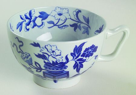 Blue Bowpot All Blue (Fine Newstone) Canton Shape Footed Cup