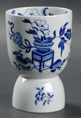 Blue Bowpot All Blue (Fine Newstone) Double Egg Cup
