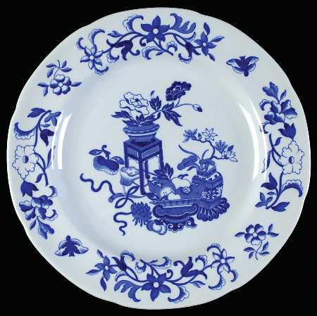 Blue Bowpot All Blue (Fine Newstone) Luncheon Plate