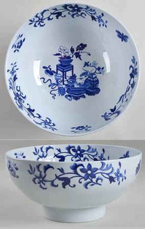 Blue Bowpot All Blue (Fine Newstone) 10" Large Salad Serving Bowl