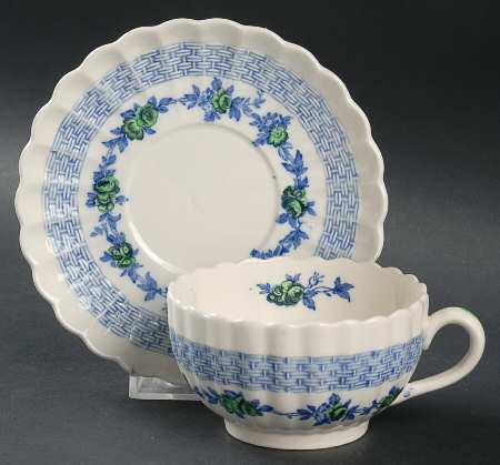 Blue Belle Flat Cup & Saucer Set