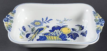 Blue Bird (Fine Stone) 11" Rectangular Vegetable Bowl