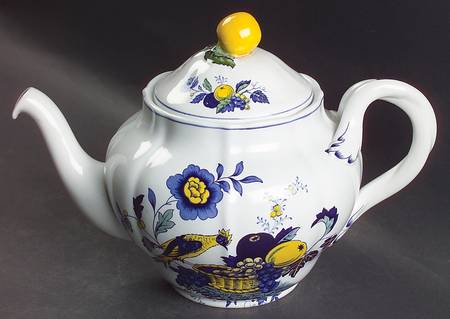 Blue Bird (Fine Stone) Teapot & Lid by Spode