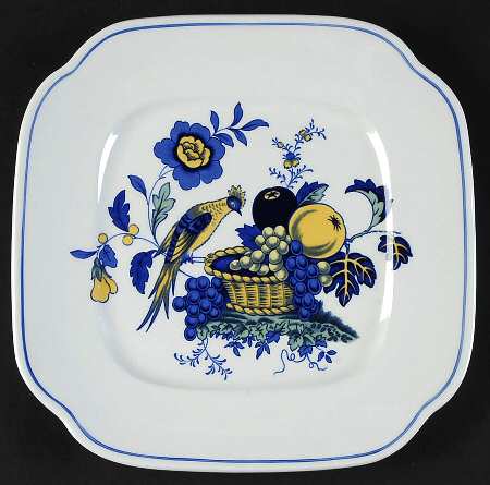 Blue Bird (Fine Stone) Square Luncheon Plate