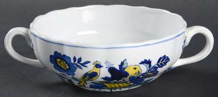 Blue Bird (Fine Stone) Flat Cream Soup Bowl