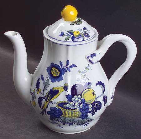 Blue Bird (Fine Stone) Small Coffee Pot & Lid