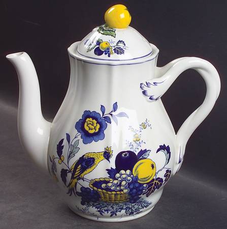 Blue Bird (Fine Stone) Coffee Pot & Lid