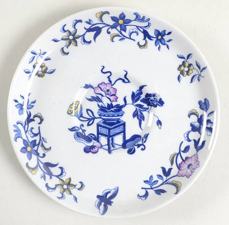 Blue Bowpot Multicolor Saucer for Demitasse Cup
