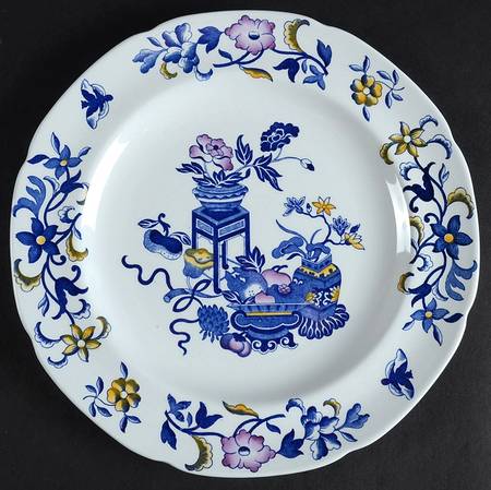 Blue Bowpot Multicolor Salad Plate