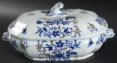 Blue Bowpot Multicolor Oval Covered Vegetable