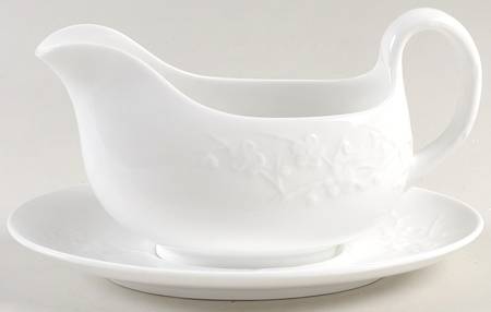 Blanche De Chine (All White) Gravy Boat & Underplate