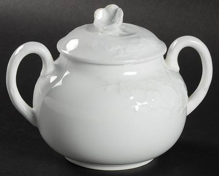 Blanche De Chine (All White) Sugar Bowl & Lid