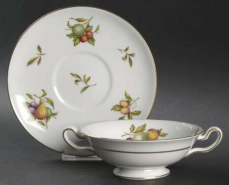 Blenheim Footed Cream Soup Bowl & Saucer Set