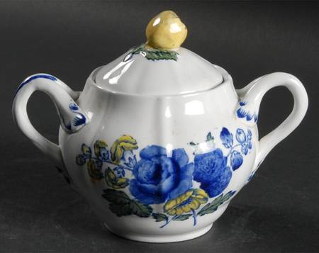 Blue Flowers Mini Sugar Bowl & Lid