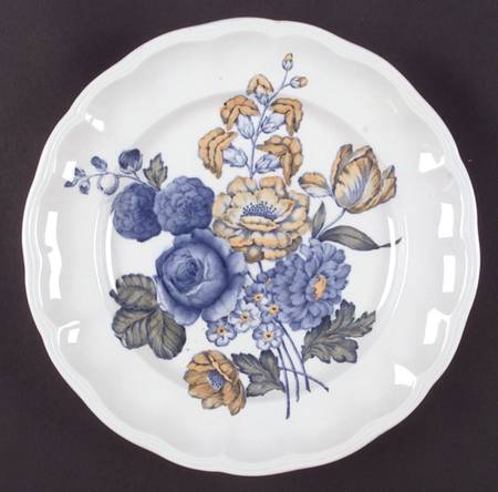 Blue Flowers Salad Plate