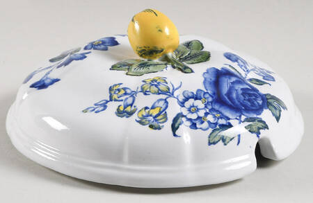 Blue Flowers Lid for Sauce Boat