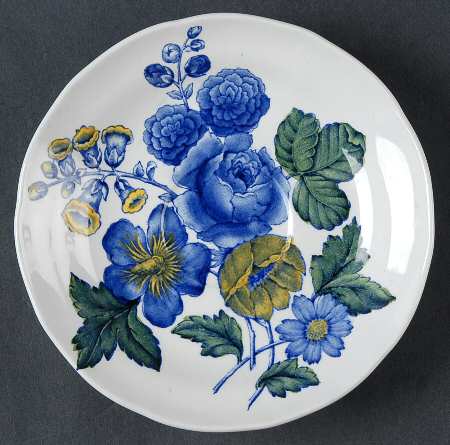 Blue Flowers Saucer for Flat Cup