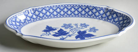Blue Geranium Bread Tray