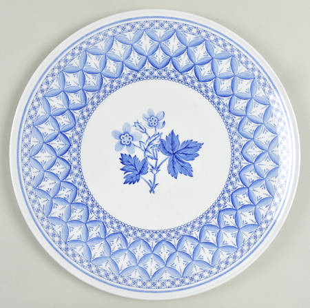 Blue Geranium Cake Plate