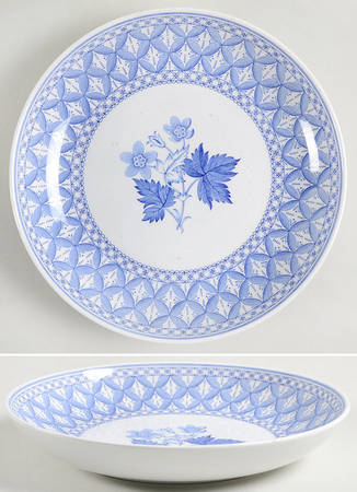 Blue Geranium 8" Individual Pasta Bowl