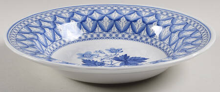 Blue Geranium Large Rim Soup Bowl by Spode