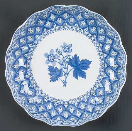 Blue Geranium Medium Round Fluted Dish by Spode