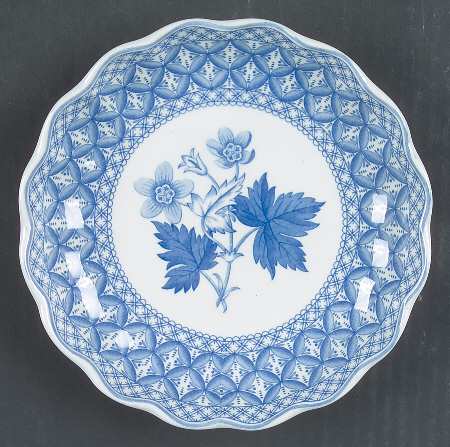 Blue Geranium Small Round Fluted Dish