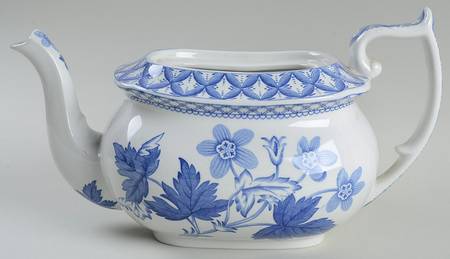Blue Geranium Teapot No Lid