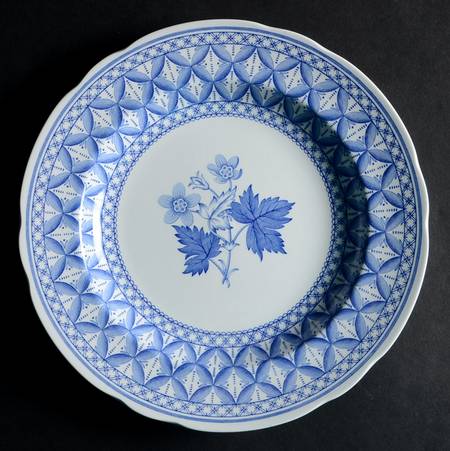 Blue Geranium Luncheon Plate