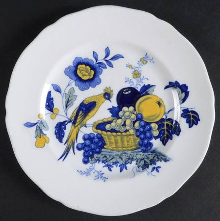 Blue Harvest Blue Bird (Gold Trim) Bread & Butter Plate
