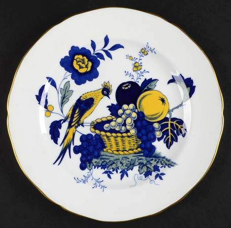 Blue Harvest Blue Bird (Gold Trim) Luncheon Plate