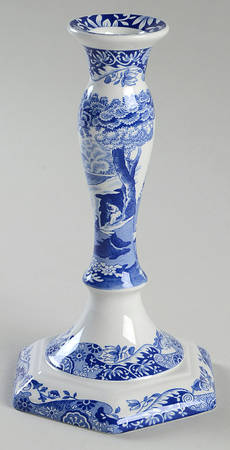 Blue Italian 7" Candlestick