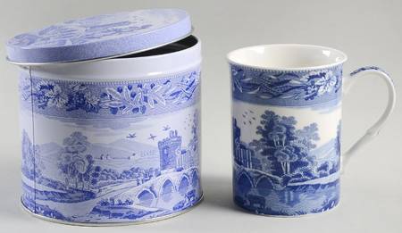Blue Italian Mug in a Tin Gift Box