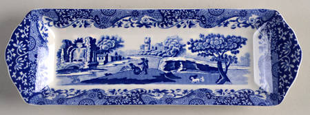 Blue Italian 9" Rectangular Tray