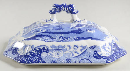 Blue Italian Lid for Tureen