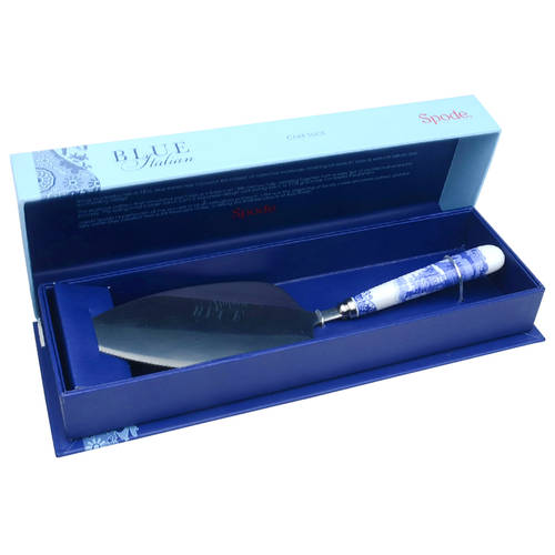 Blue Italian Cake Server W/Stainless Blade