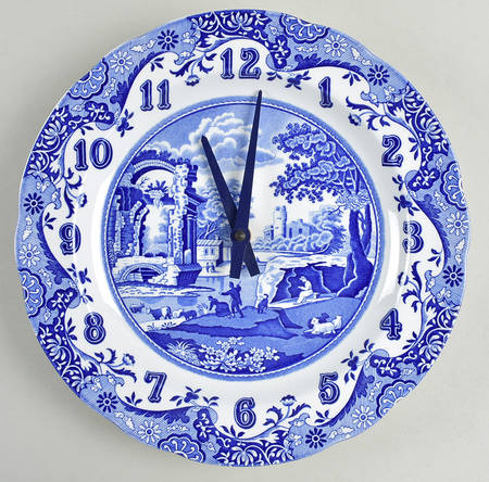 Blue Italian Hanging Wall Clock