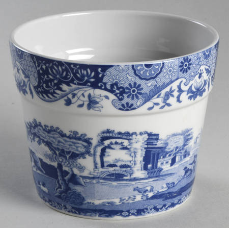 Blue Italian 3" Flower Pot