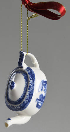 Blue Italian Teapot Ornament