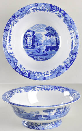 Blue Italian Pitcher and Bowl Set-48 Oz-Bowl Only