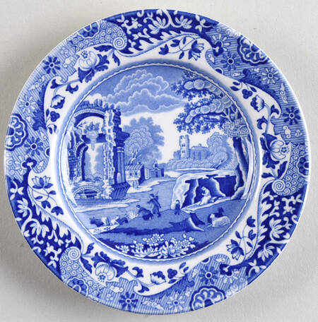 Blue Italian Miniature Plate