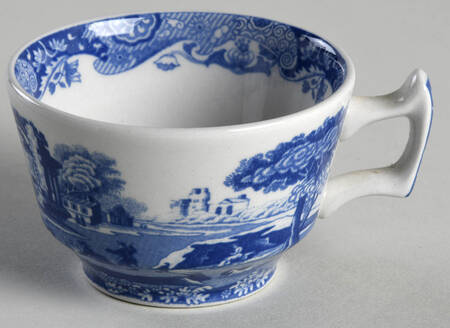 Blue Italian Footed Demitasse Cup