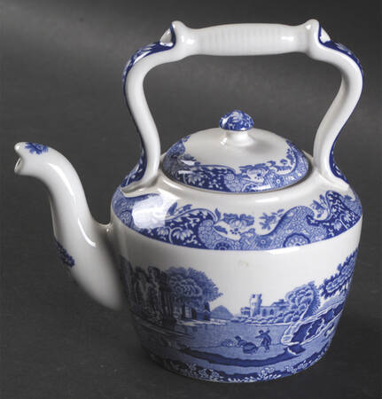 Blue Italian Miniature Kettle & Lid