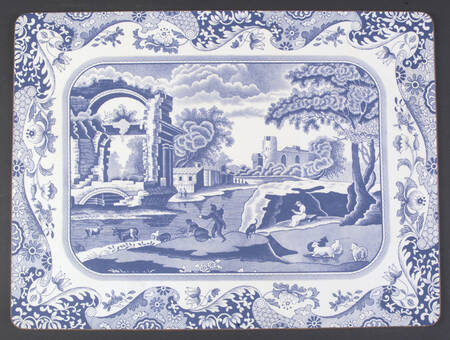 Blue Italian Corkboard Placemat